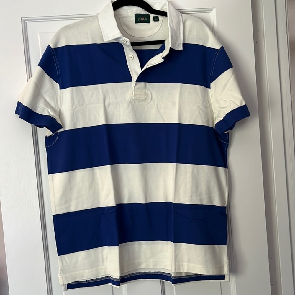 NEW J. Crew Striped Polo - Size Large